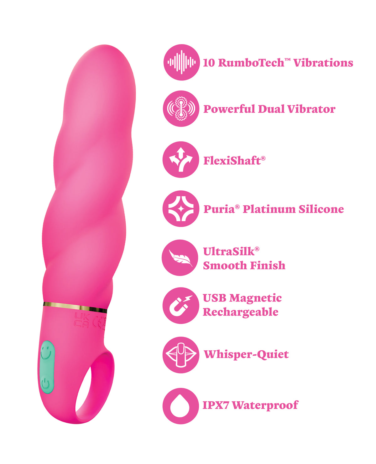 Aria - Amazing AF 2.0 - Rechargeable Vibe - Fuchsia