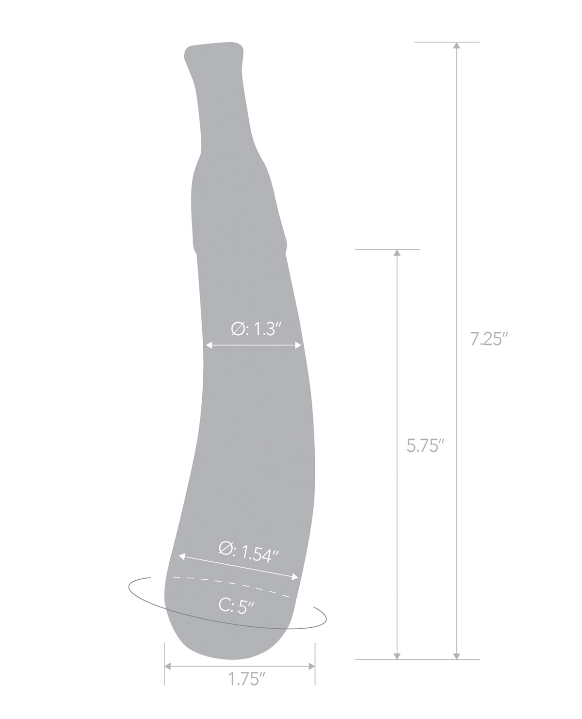 Glas 7.25" Dildo Eggplant Ecstasy