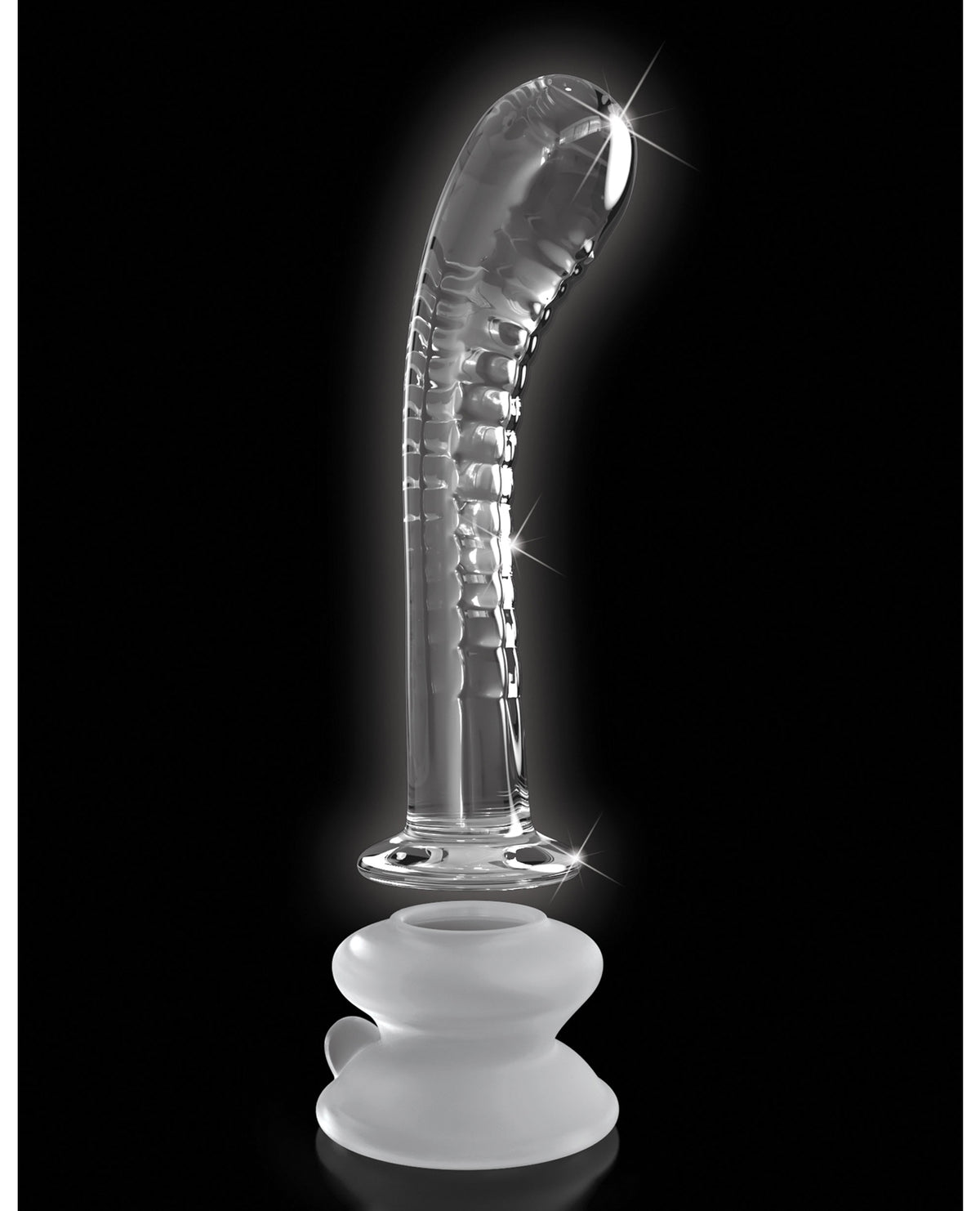 Icicles No. 88 Hand Blown Glass G-Spot Massager w/Suction Cup - Clear