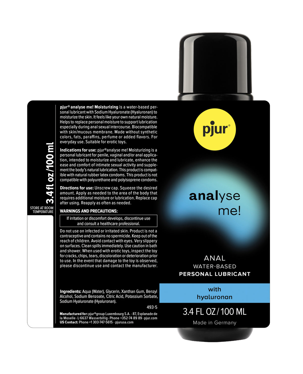 Pjur Analyse Me Water Based Personal Lubricant - 100 ml Bottle