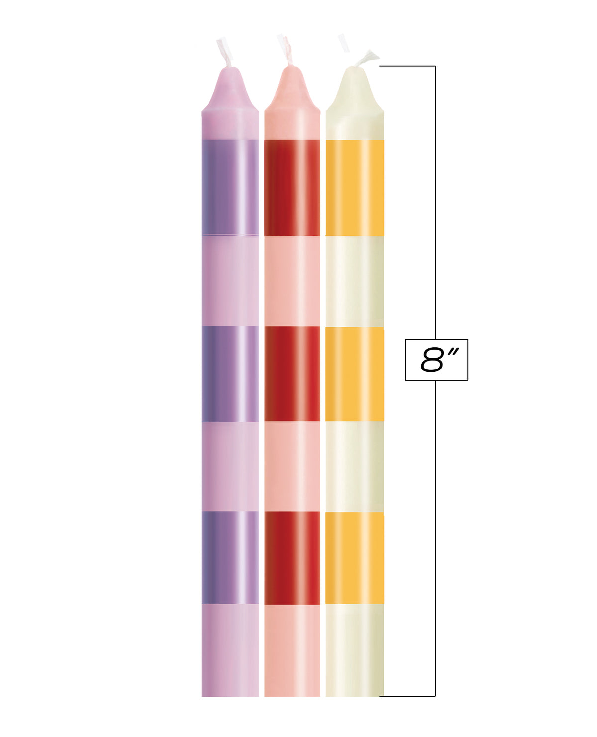 The 9's Make Me Melt Sensual Warm Drip Candles - Pastellines Stripes Pack of 3