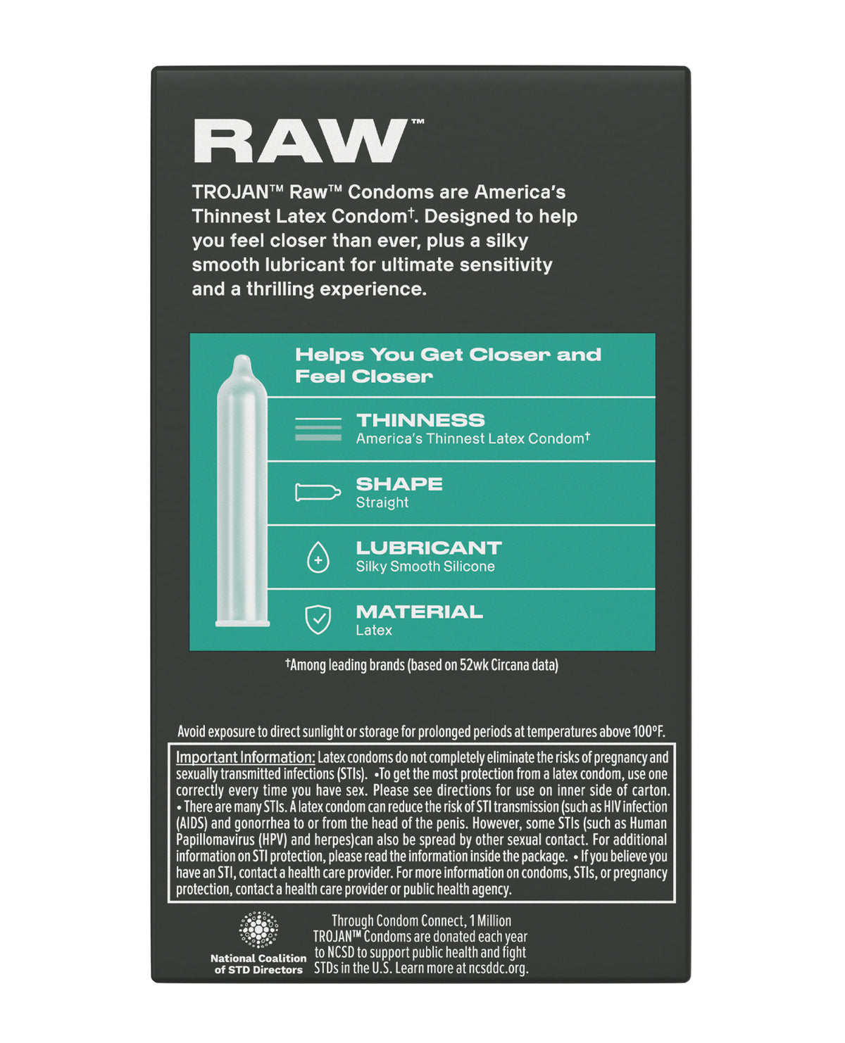 Trojan Raw Condoms - Pack of 10