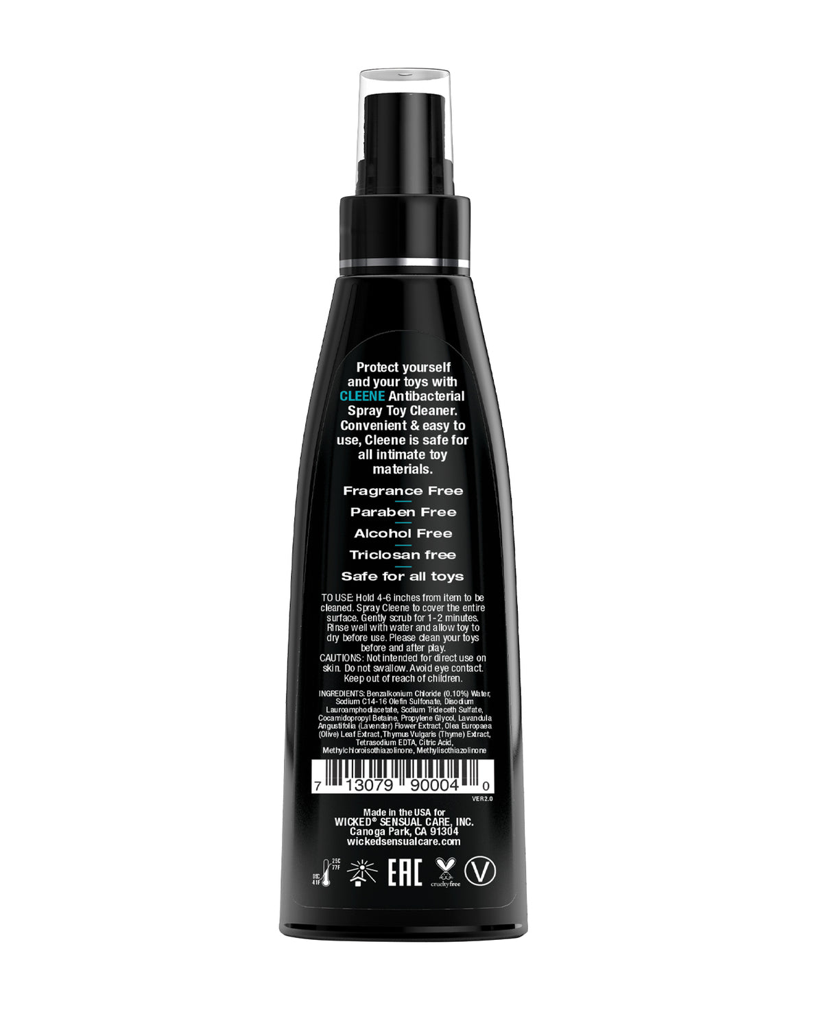 Wicked Sensual Care Cleene Anti-Bacterial Toy Cleaner - 4 oz