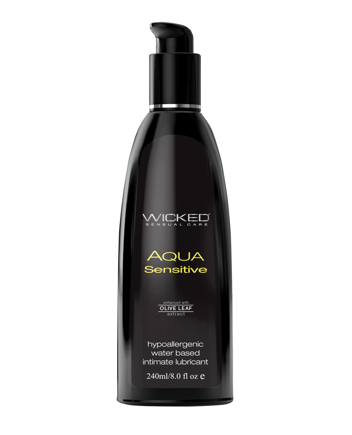 Wicked Sensual Care Hypoallergenic Aqua Sensitive Water Based Lubricant - 8 oz Unscented