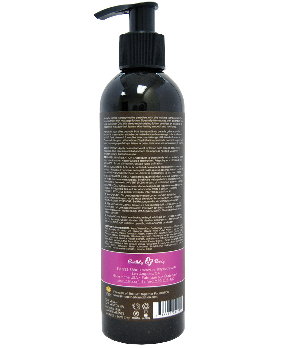 Earthly Body Edible Massage Oil - 8 oz French Vanilla