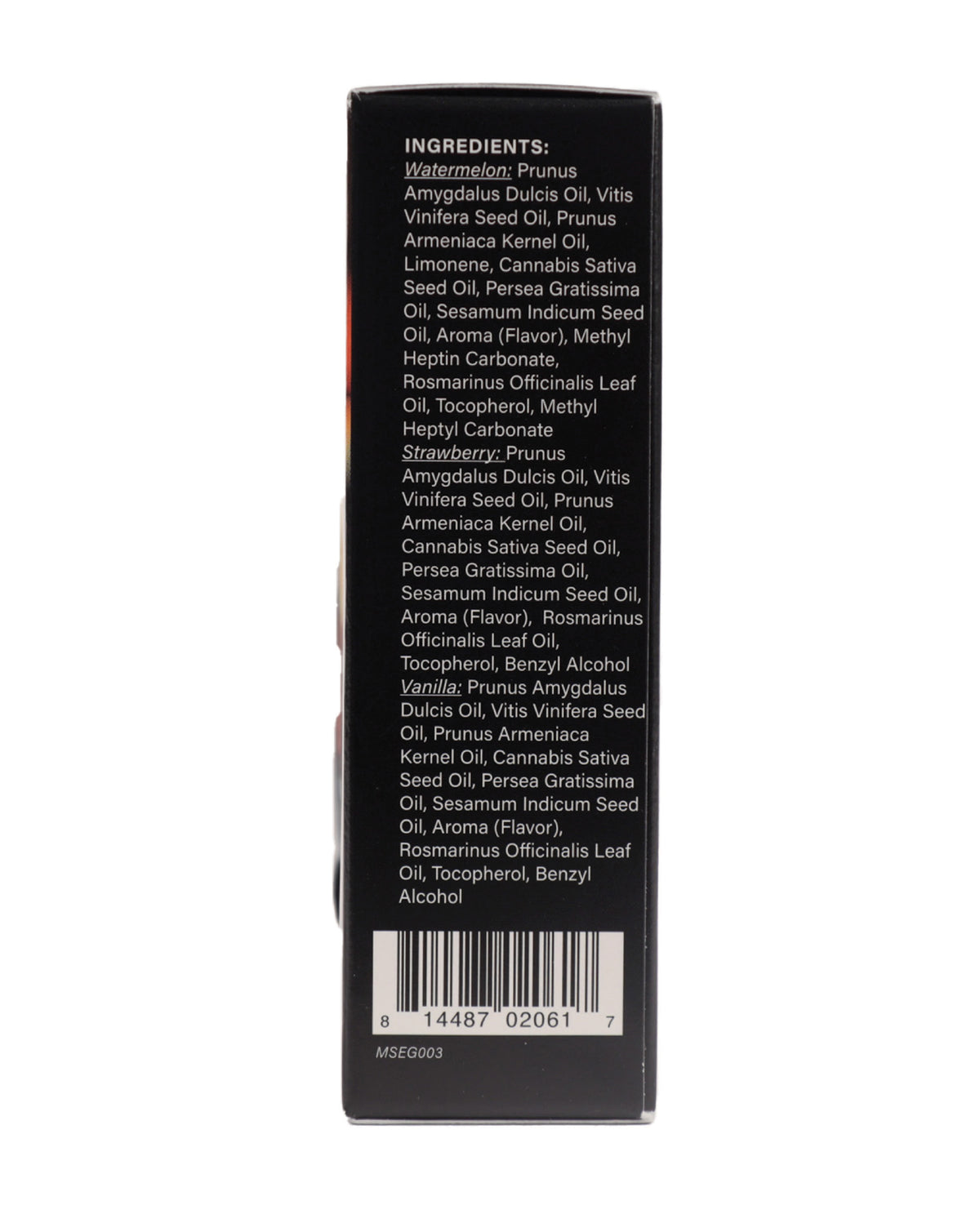 Earthly Body Edible Massage Oil Gift Set - 2 oz Watermelon, Strawberry & Vanilla