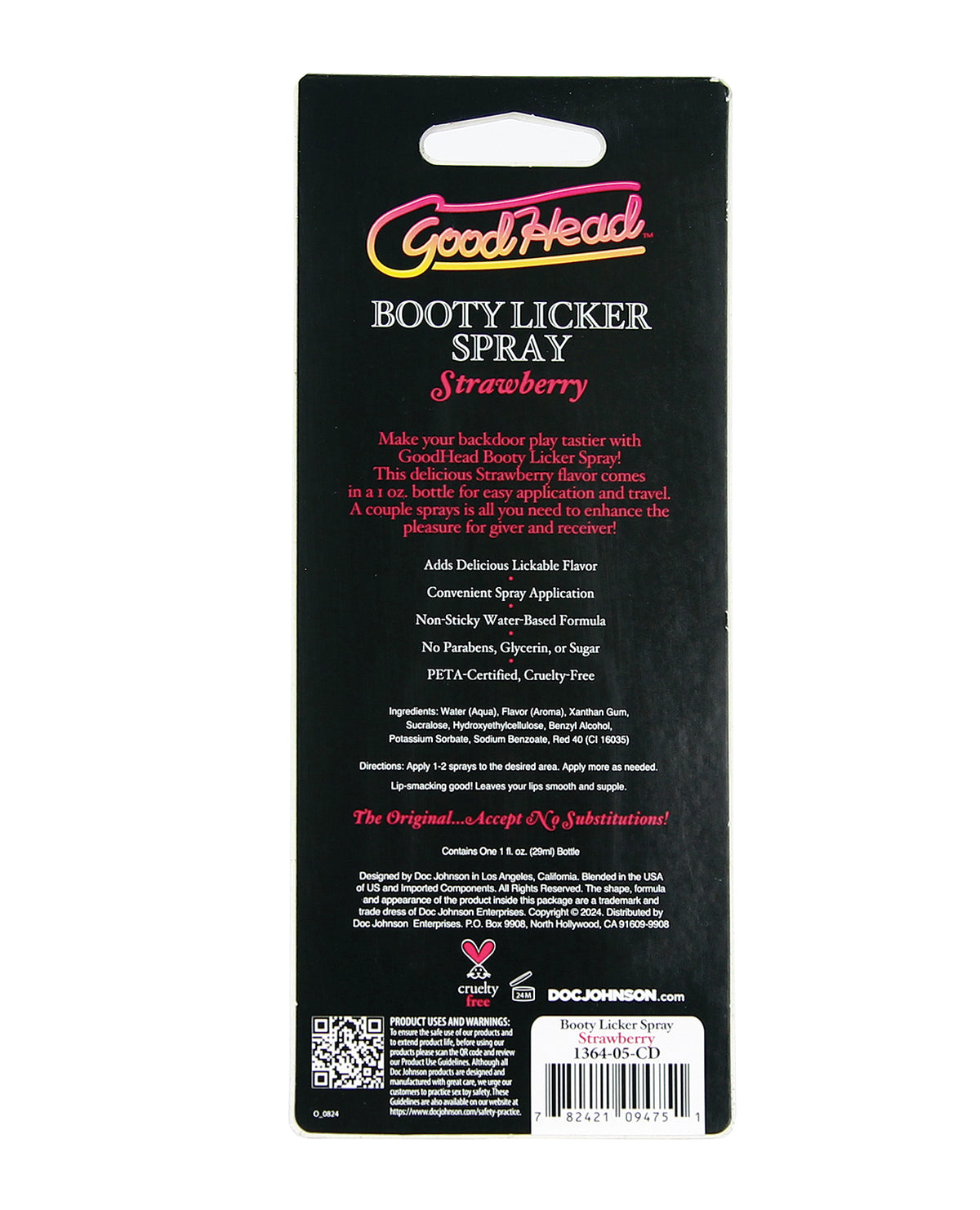 GoodHead Booty Licker Spray - 1 oz Strawberry