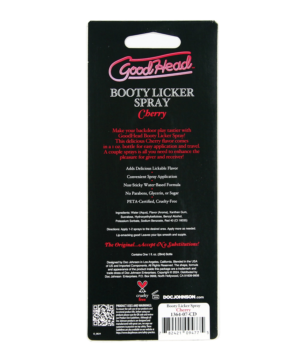 GoodHead Booty Licker Spray - 1 oz Cherry