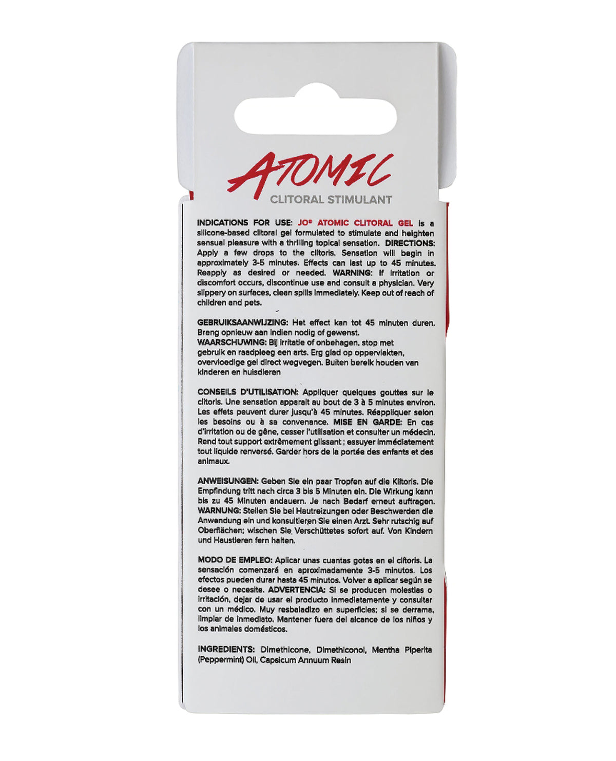 JO Atomic Clitoral Gel - Warming Stimulant 0.34 oz