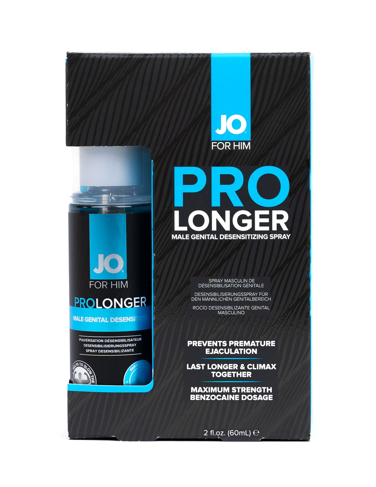 JO Prolonger Spray Benzocaine - Benzocaine Desensitizer 2 oz