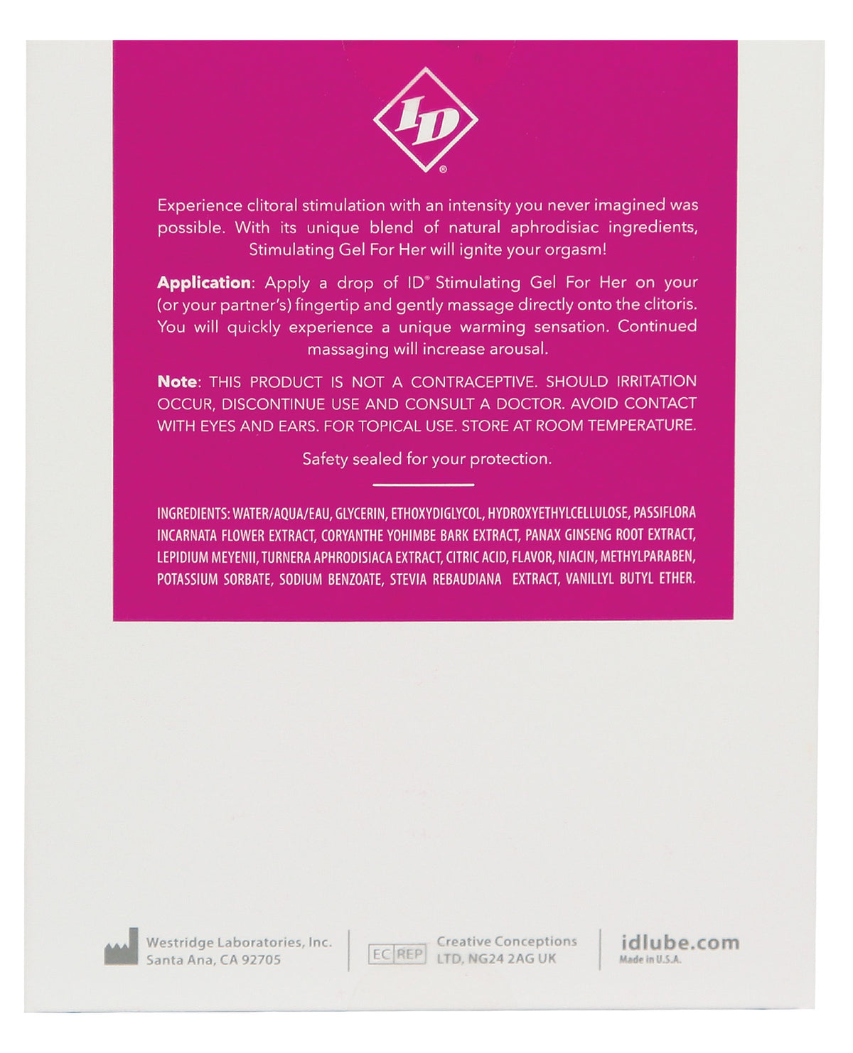 Stimulating Gel for Her - 1 oz