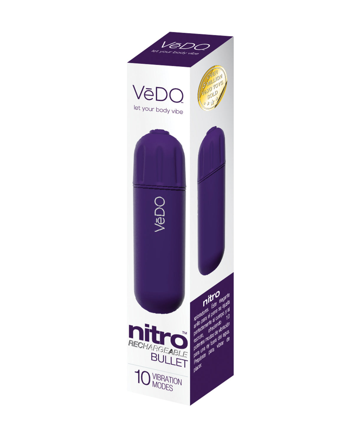 VeDO Nitro Rechargeable Bullet Vibe - Purple