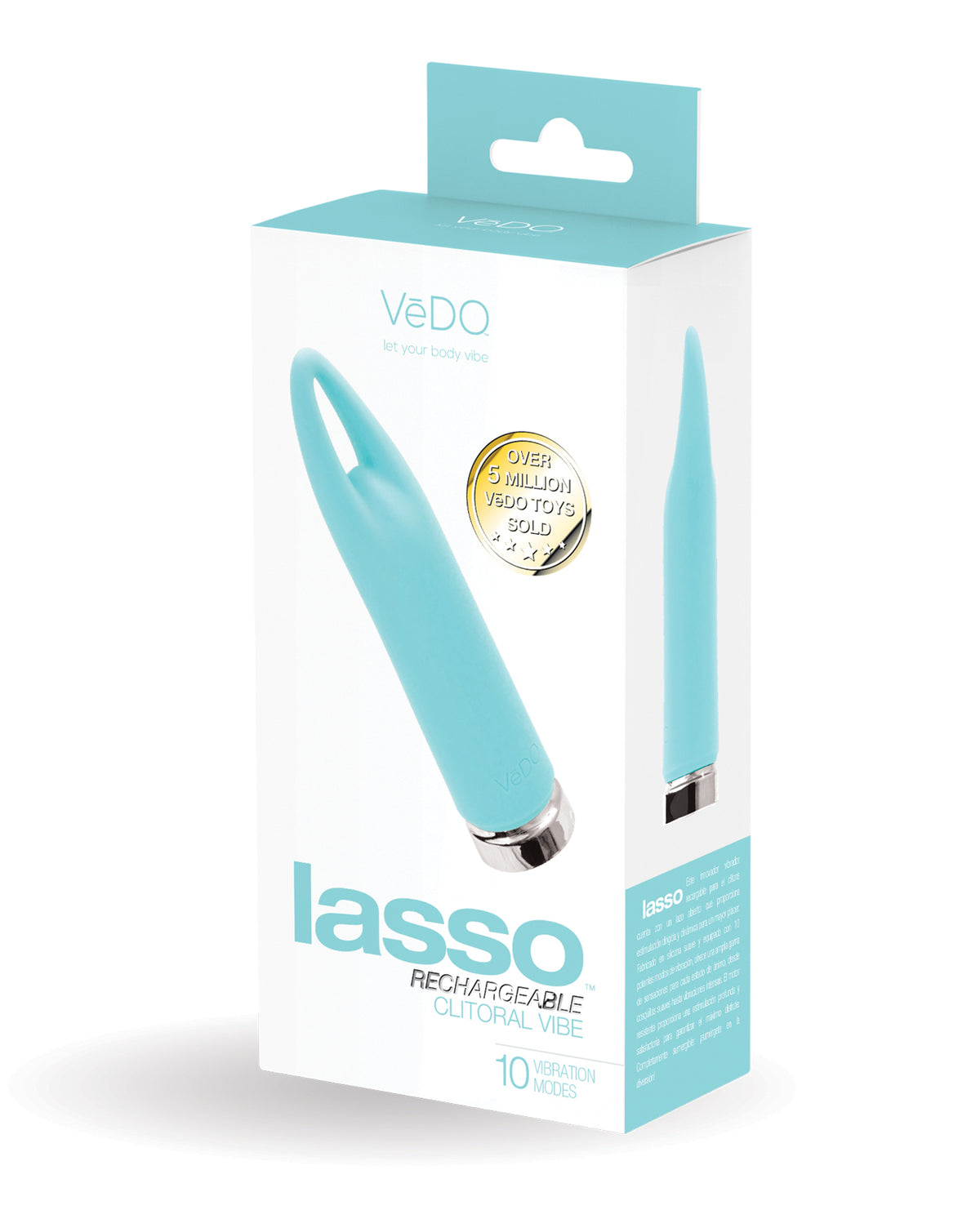 VeDO Lasso Rechargeable Bullet Vibe - Turquoise