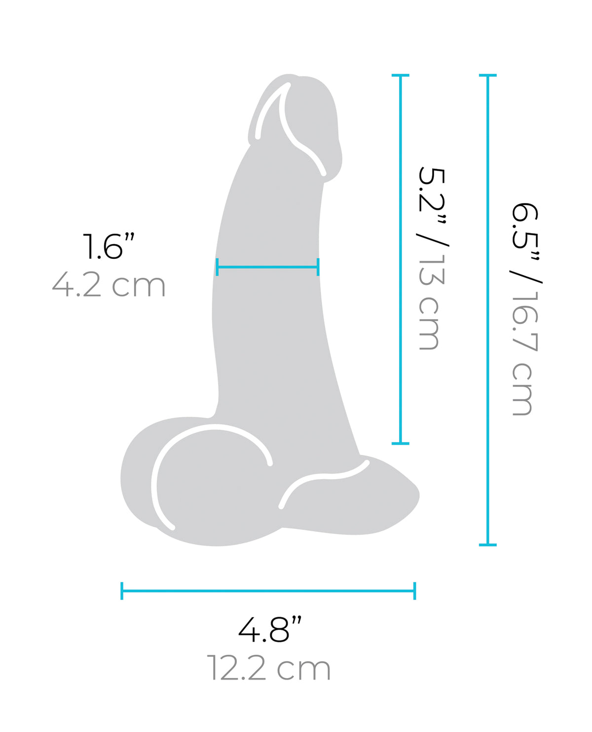 b-Vibe Slipskin 6.5" Curvy - Cream