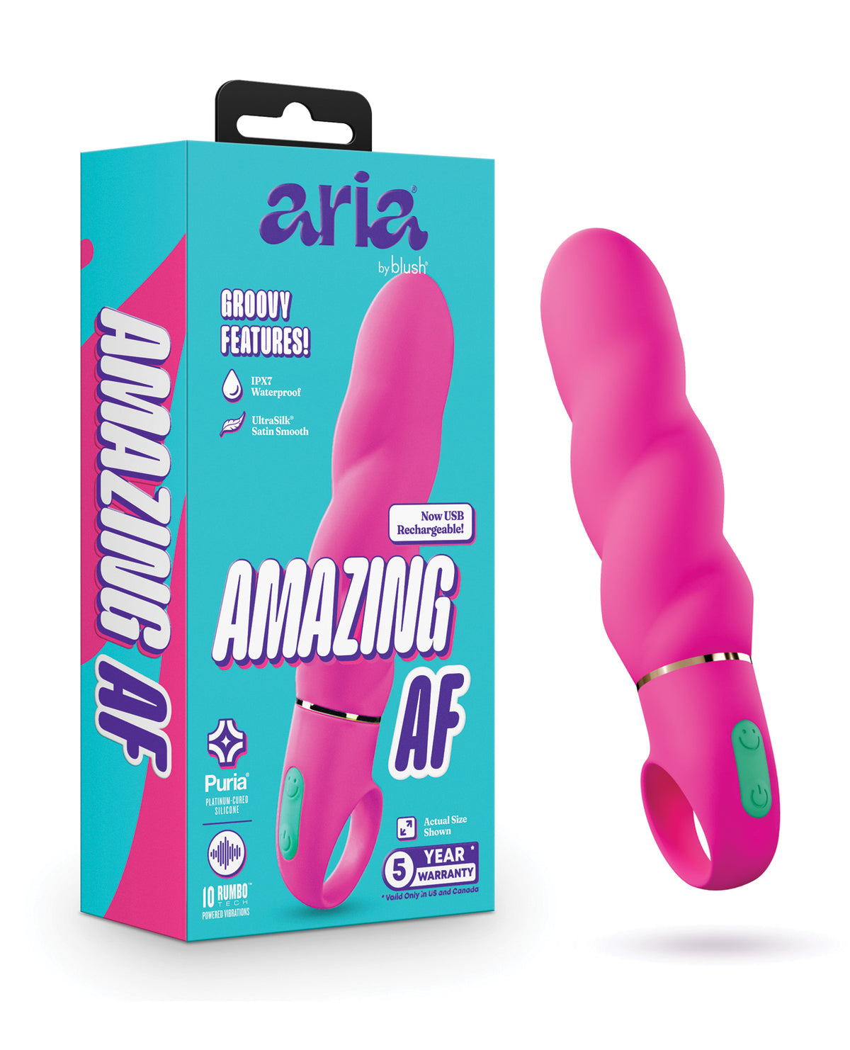 Aria - Amazing AF 2.0 - Rechargeable Vibe - Fuchsia
