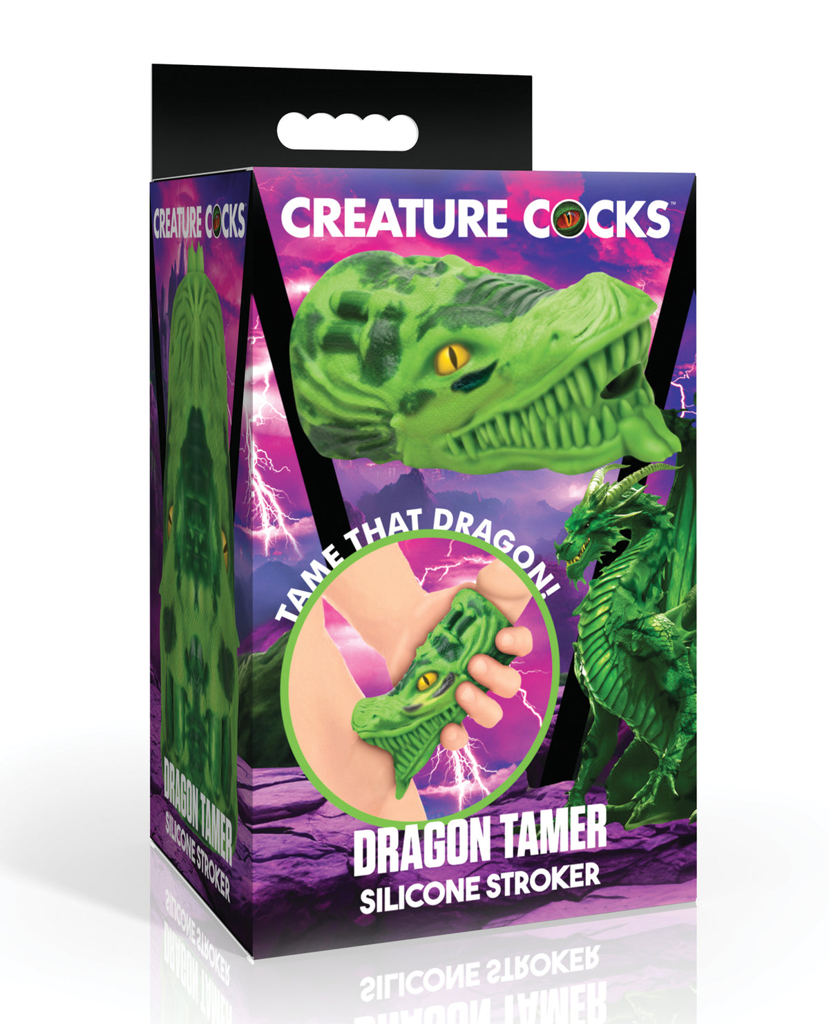 Creature Cocks Dragon Tamer Silicone Stroker - Green