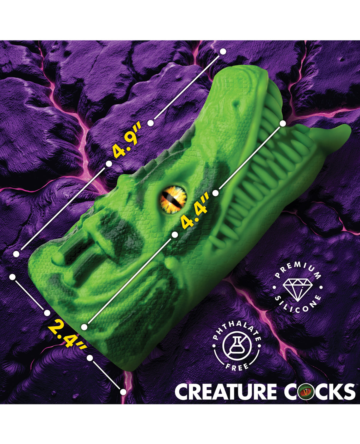 Creature Cocks Dragon Tamer Silicone Stroker - Green
