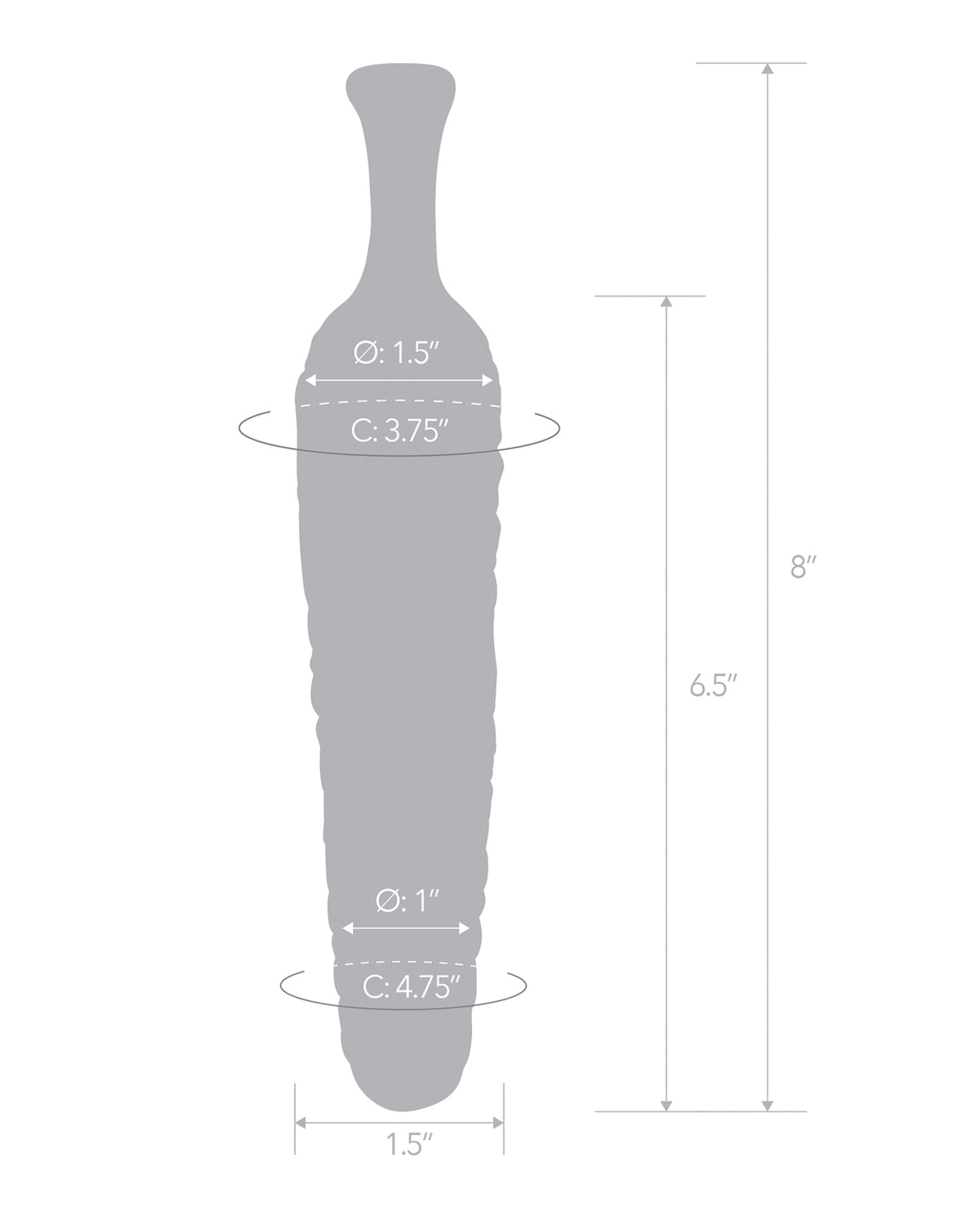 Glas 8" Dildo Cornstar