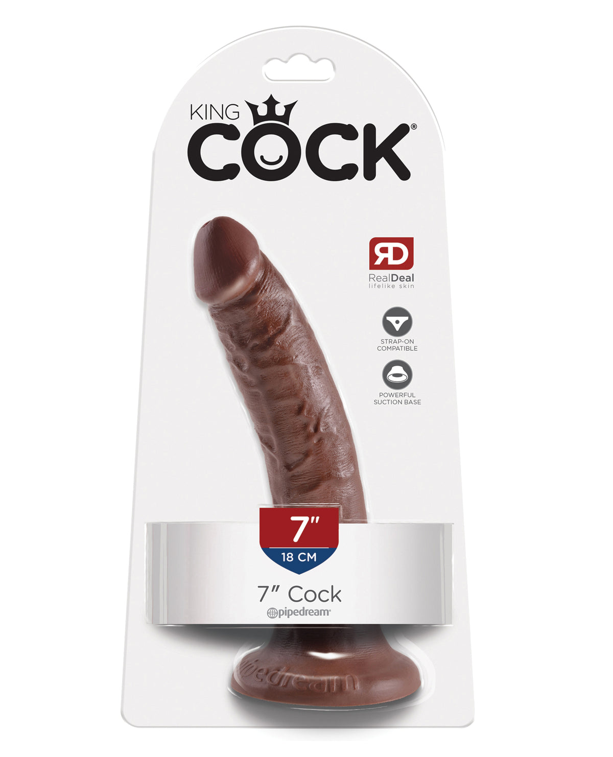 King Cock 7" Cock - Brown