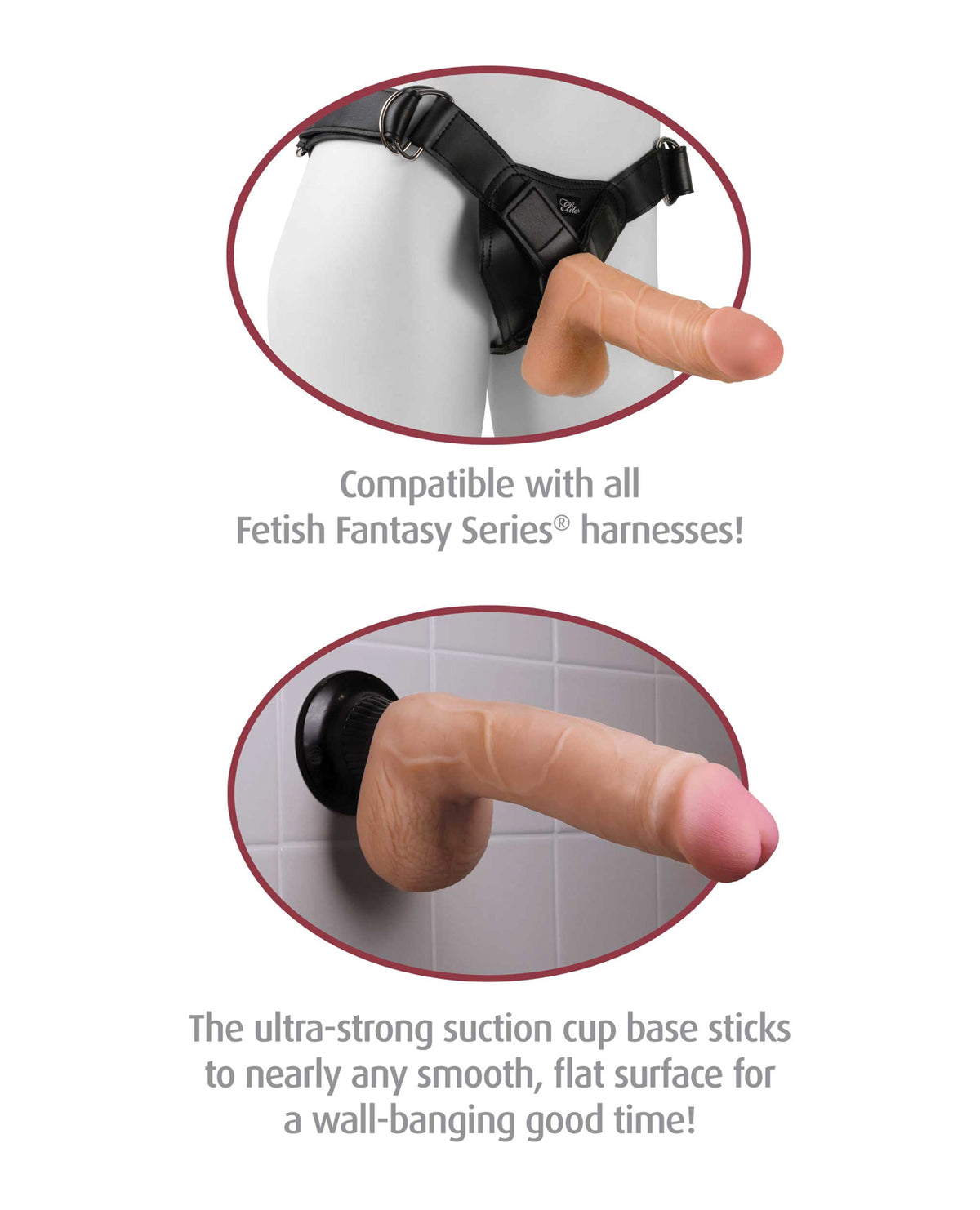 Real Feel Deluxe No. 6 8.5" Vibe Waterproof - Flesh
