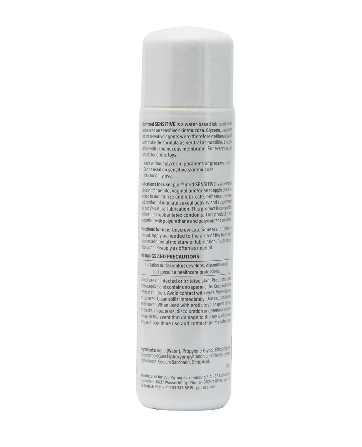 Pjur Med Sensitive Glide Water Based Personal Lubricant - 100 ml Bottle