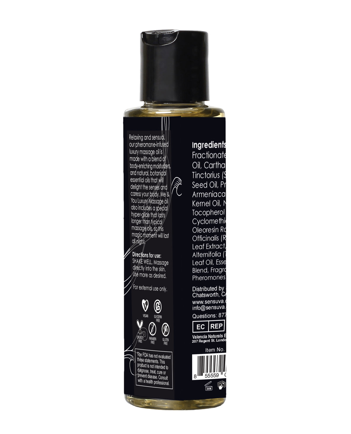 Sensuva Me & You Massage Oil - 4.2 oz Berry Flirty