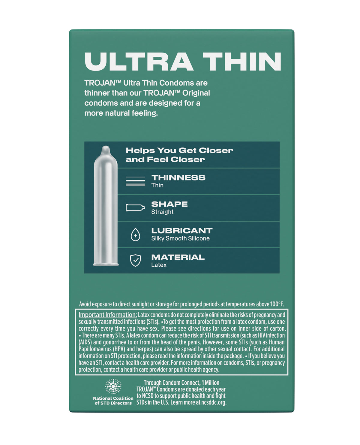 Trojan Ultra Thin Condoms - Box of 12