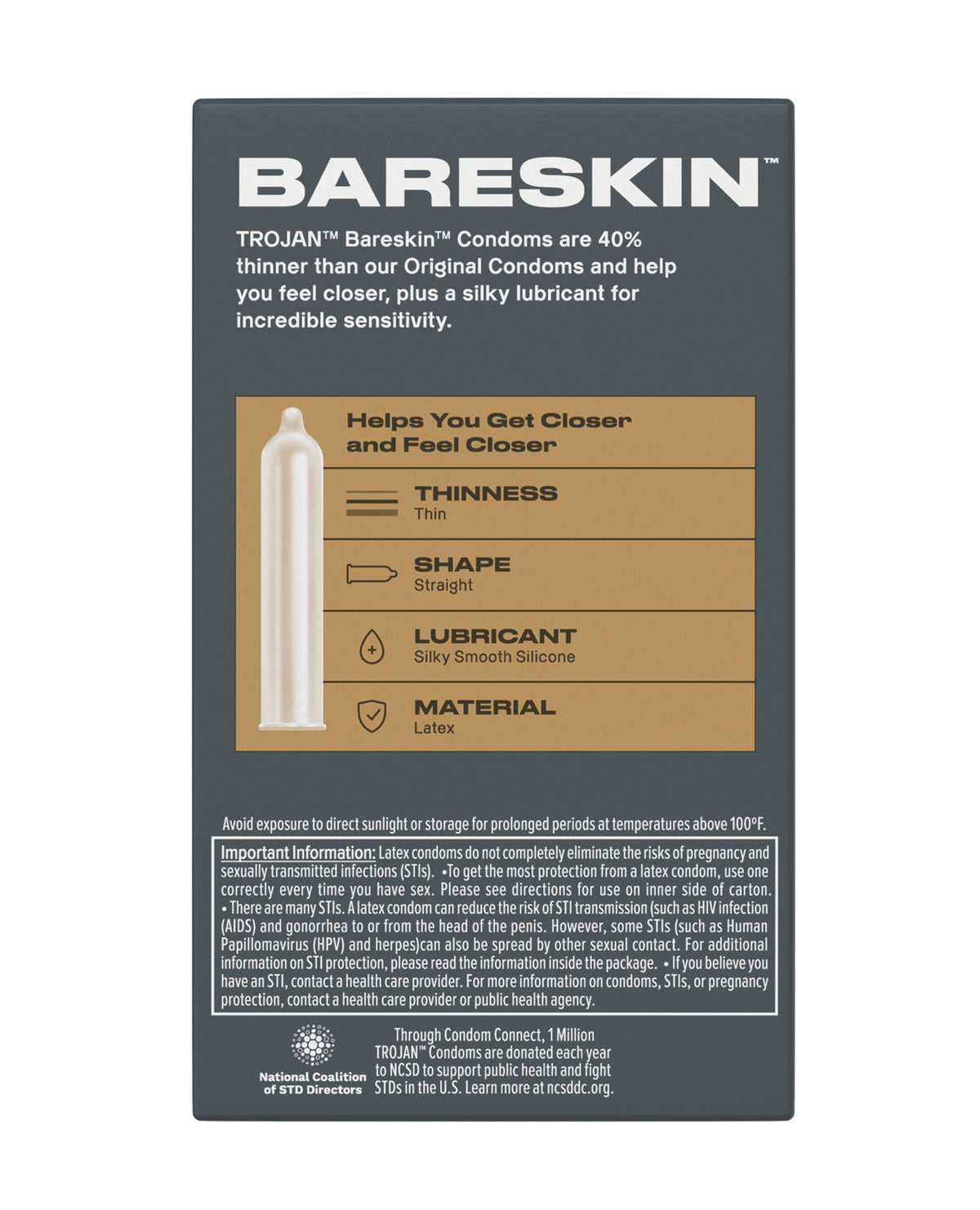 Trojan BareSkin Condoms - Box of 10