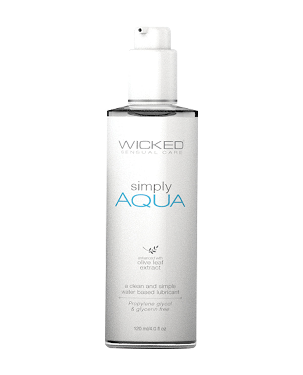 Wicked Sensual Care Simply Aqua Waterbased Lubricant - 4 oz