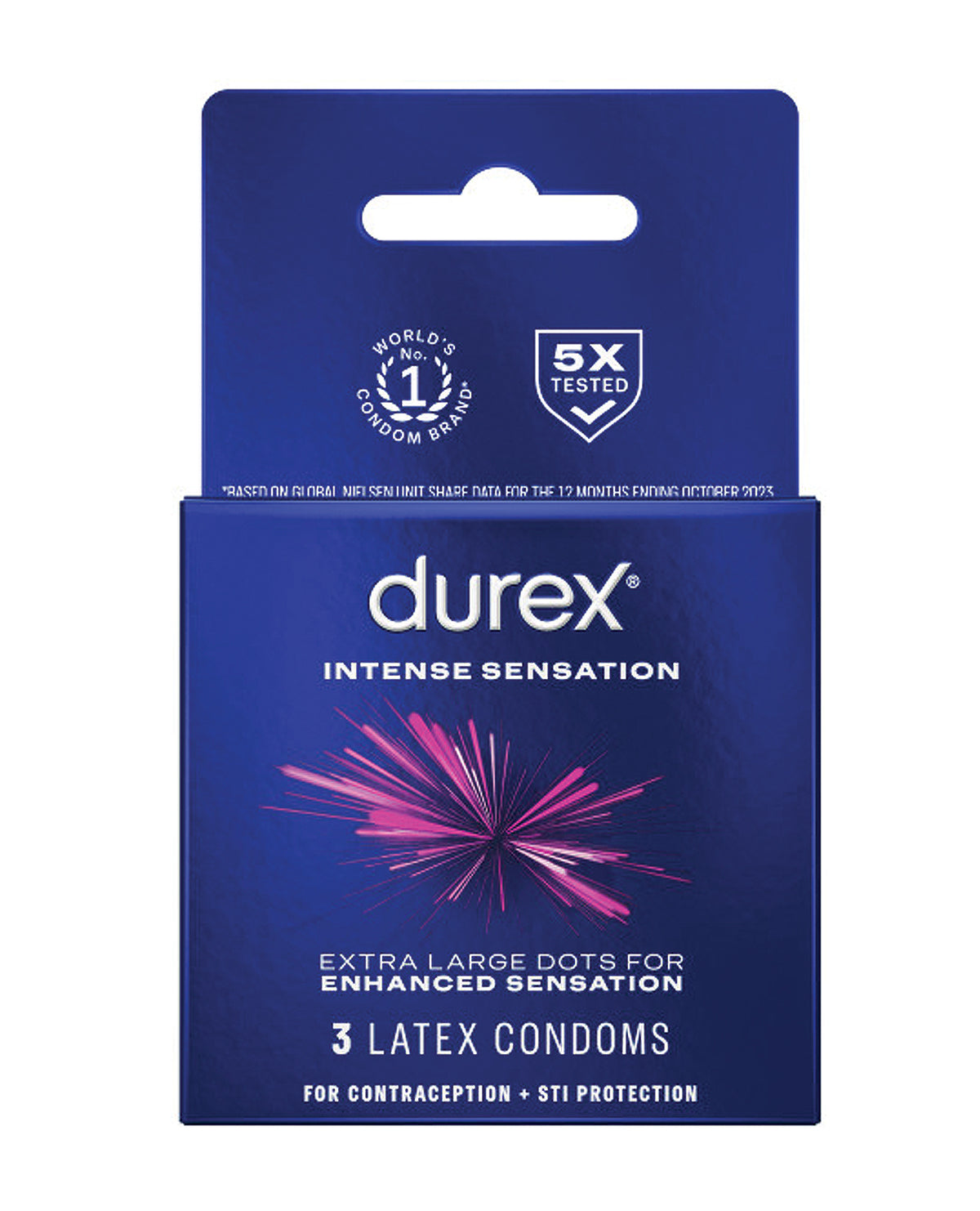 Durex Intense Sensation Condoms - Box of 3