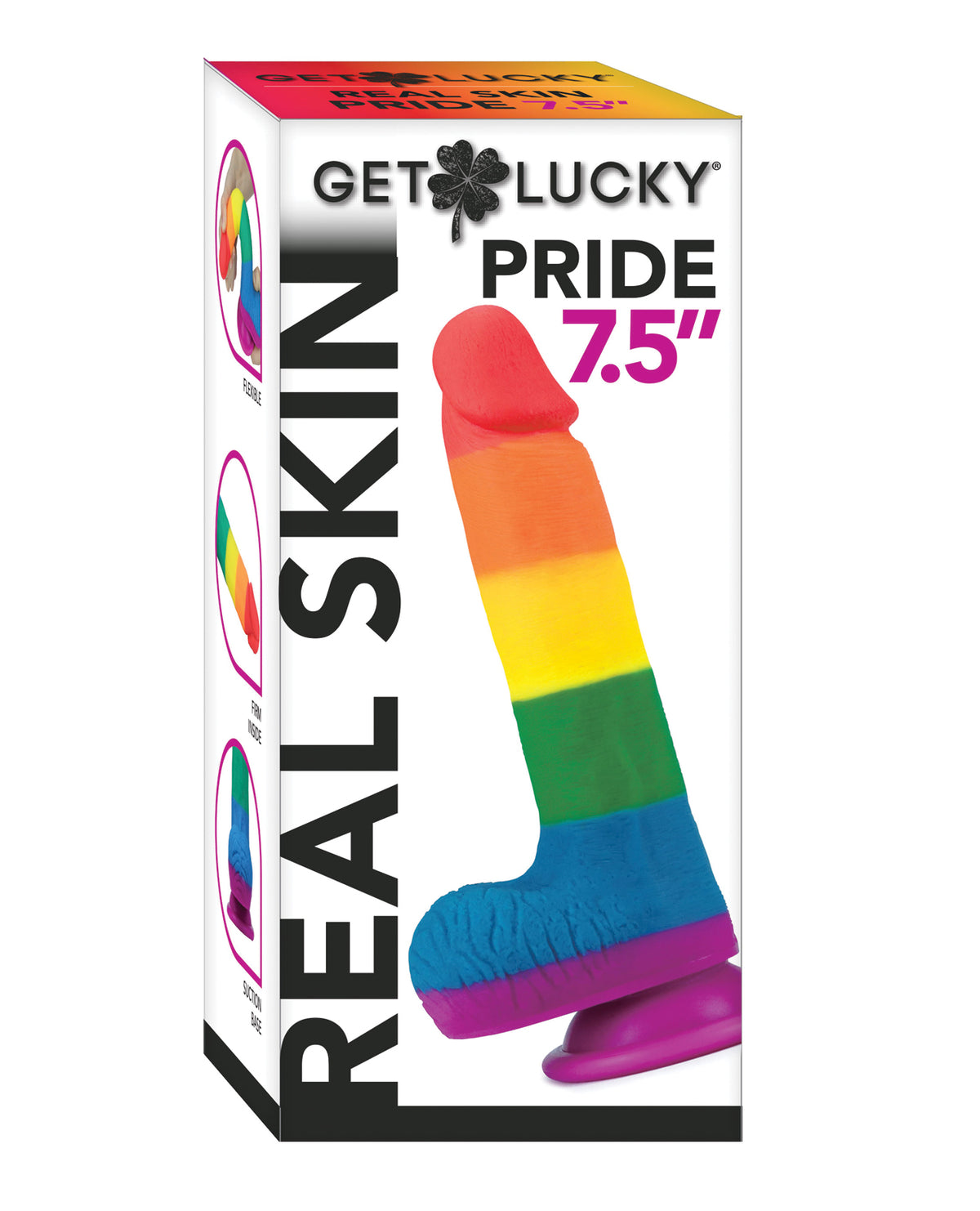Get Lucky 7.5" Real Skin Series Pride - Rainbow