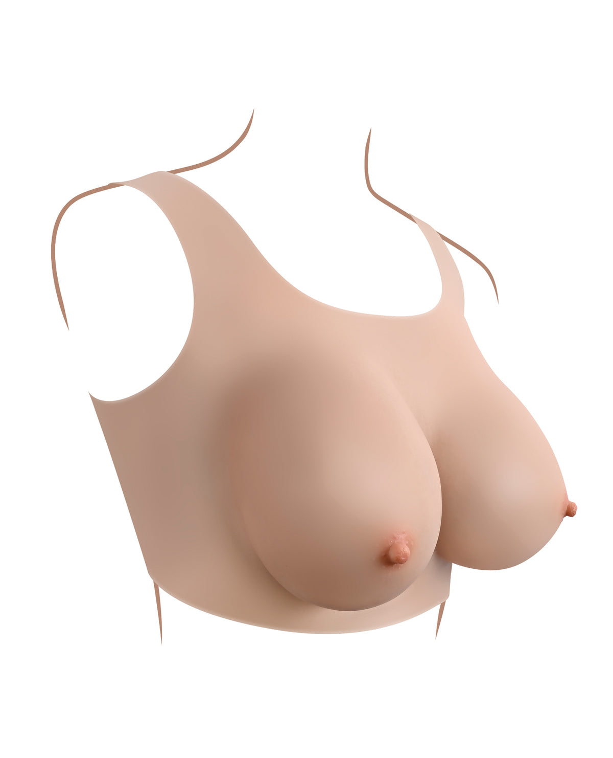 Gender X Realistic Undergarments Plate D-Cup - Light