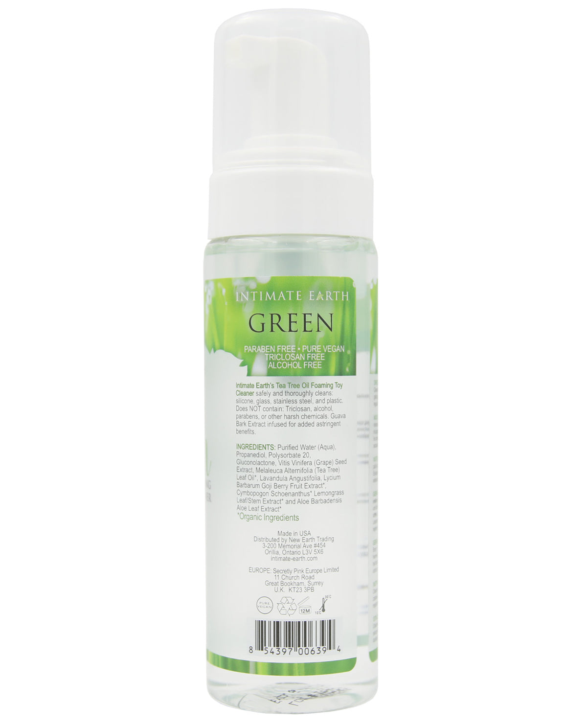 Intimate Earth Foaming Toy Cleaner - 200 ml Green Tea Tree Oil