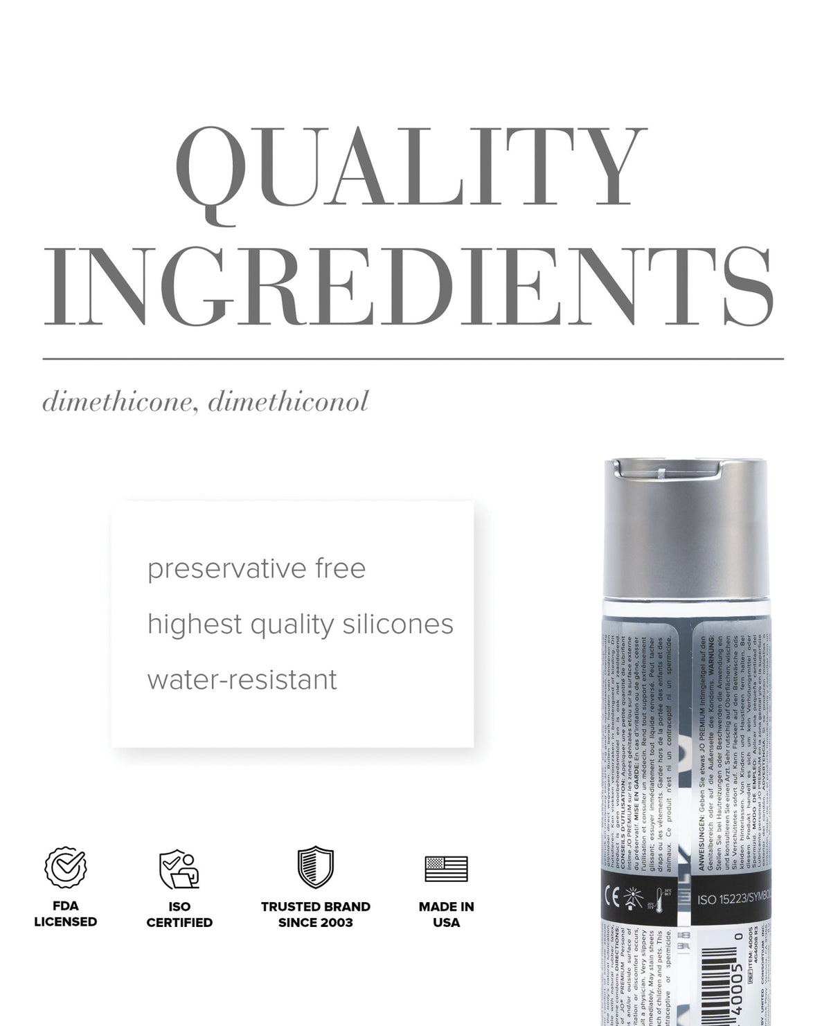 JO Premium Original - Lubricant 4 oz